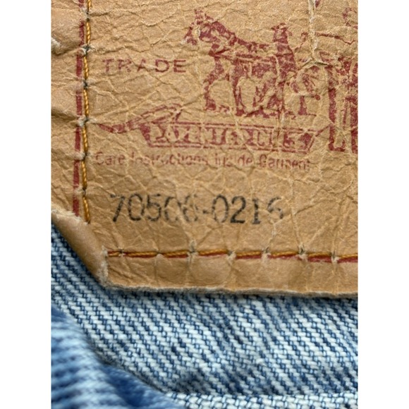 VTG Levi's Type III Trucker Denim Jean Jacket 70505 2016 USA 70s-80s Medium Wash - Picture 14 of 16